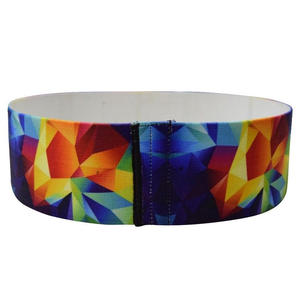 <b>Rainbow</b> Geometric Hip Circle Resistance Band Fabric Booty Band Non Slip Elastic Loop Glute Workout Fitness Band for Legs and Hip - Product Image 3