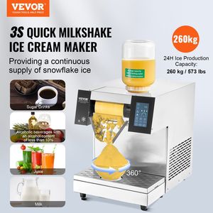 Macchina per il ghiaccio commerciale con fiocco di neve in acciaio inossidabile capacità di 573LBS/24H per il gelato - Product Image 2