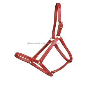 <b>Equestrian</b> Supplies Western Saddle Style Leather Headgear <b>Accessories</b> Full <b>Set</b> Leather Horse Halter for Small Large Ponies - Product Image 4