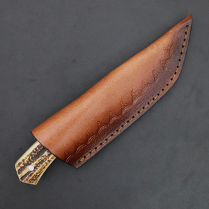 มีดล่าสัตว์ทำมือจากสแตนเลส ดีไซน์ตามหลักสรีรศาสตร์ จับถนัดมือ ด้ามไม้ รับผลิตแบบ OEM มีดใบตายคมสำหรับกิจกรรมกลางแจ้ง คุณภาพพรีเมียม - Product Image 6