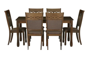 Solid Wood Dining Table Set 6 Seater, Modern Rectangular Wooden Furniture, Contemporary Natural Dining Room Table for Home - Product Image 5