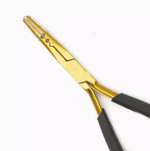 Pinzas Profesionales de Alta Calidad para Extensiones de Cabello, de Acero Inoxidable Quirúrgico Plateado, Personalizables, para Uso Comercial - Product Image 4