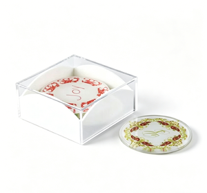 Posavasos Acrílicos para Mesa de Comedor, Diseño Hecho a Mano, Forma Redonda, para Hotel, Hogar, Bebidas, Té, Tazas - Product Image 6