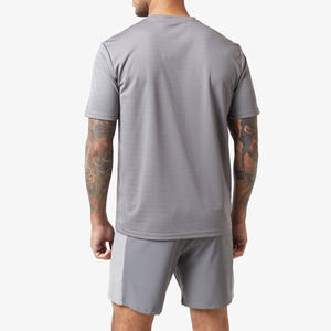 Conjuntos de pantalones cortos casuales de verano para hombre, camiseta de manga corta, pantalones cortos transpirables, conjunto deportivo de algodón de 2 piezas para hombre - Product Image 4