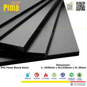PVC-WPC <b>Foam</b> Board 30mm <b>Thickness</b> 0.6 G/cm3 Density Black Color Decorative Surface Panels Celuka Plastic Interior Furniture - Product Image 2