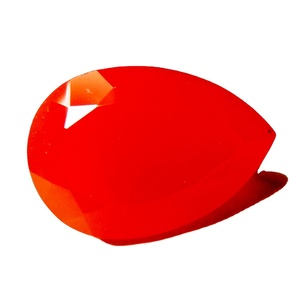 Carnelian naturel orange-rouge, taille poire, multicolore, pierre précieuse certifiée en vrac pour la fabrication de bijoux en argent, pierres précieuses PDM naturelles - Product Image 1