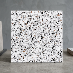 400x400mm béton corps entier granit aspect terrazzo conception finition brute porcelaine carreaux de sol rustiques 16x16 pouces carreaux de céramique - Product Image 6