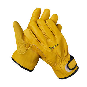 Gants de sécurité de travail robustes en cuir de mouton jaune, antidérapants, résistants à l'usure, de qualité supérieure, résistants aux coupures - Product Image 2