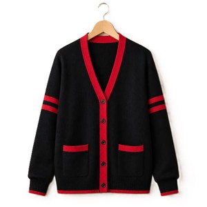 Cárdigan de punto de lana/acrílico para mujer Delt Sigma griego, personalizado al por mayor, con frente abierto, antiarrugas, transpirable, de secado rápido, con logotipo personalizado - Product Image 2