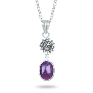Pendentif en améthyste violette naturelle, bijoux en argent sterling 925 de haute qualité, vente en gros de pendentifs en argent, fabricant - Product Image 4