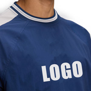 Veste coupe-vent tendance pour homme, bleue, avec logo brodé, légère, en polyester, résistante au vent, pour l'extérieur, décontractée, streetwear, OEM - Product Image 6