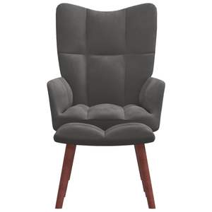 Sillón Gris Oscuro para Sala de Estar con Taburete, Opción de Asiento Relajante - Product Image 3