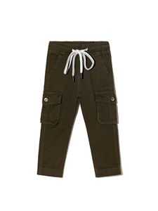 กางเกงคาร์โก้ผู้ชายแบบกันน้ำ กางเกงคาร์โก้เด็ก กางเกงจ็อกเกอร์ กางเกงขายาวผ้าทวิลยืดได้ มีกระเป๋า ขอบขาจั๊มพ์ มีเชือกผูก กางเกงคาร์โก้เด็กผู้ชาย - Product Image 4