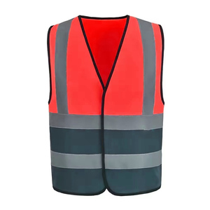 Chaleco de Seguridad Unisex Transpirable con Cuello en V, Ropa de Trabajo Reflectante de Alta Visibilidad con Cierre de Cremallera Frontal Ajustable - Product Image 4