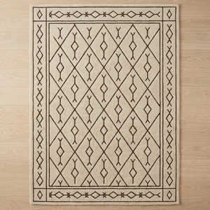 Factory Supply Handmade Moroccan Tufted Wool Rug Custom Size Ivory Geometric Pattern Carpet Luxury Area Rugs For Living Room <b>Bed</b> - Product Image 6