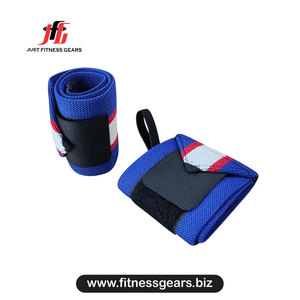 Support de poignet bleu, rouge, blanc, réglable avec fermeture auto-agrippante, protège-paume pour musculation, unisexe - Product Image 3