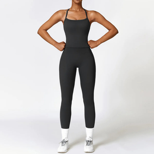 <b>Top</b> Trending Women's Yoga Set 2026 New Arrival Breathable Lightweight 2-Piece Sleeveless Elastic Waist with Custom Logo - Product Image 3