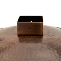 Bol à eau pour oiseaux en métal martelé, résistant aux intempéries, à poser sur balustrade, pour jardin, patio, décoration.
