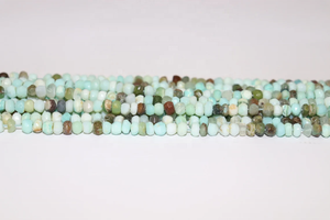 Cuentas de piedras preciosas de ópalo peruano natural, cuentas de Rondelle facetadas de ópalo de Peruano - Product Image 2