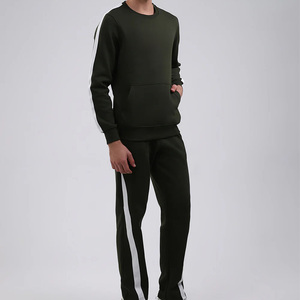 Survêtement à col rond pour homme OEM ODM en molleton brossé doux, vêtements décontractés d'hiver, survêtement à col rond pour homme, vêtements de sport professionnels - Product Image 3