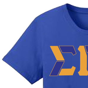 T-shirt décontracté pour femme Sigma Gamma Rho, noir, avec lettres grecques, bleu, à manches courtes, motif graphique, personnalisé, pour sororité - Product Image 6
