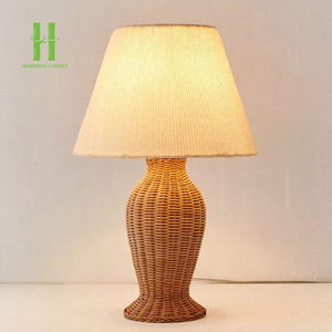 New Products Rattan Lamp Base Table Handwoven OEM Pendant <b>Light</b> for Home <b>Decoration</b> Variety of Colors From Vietnam Manufacturer - Product Image 1