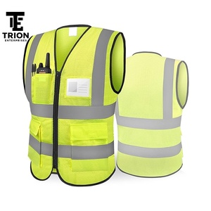 Chaleco de Seguridad de Alta Visibilidad, Ligero, Ignífugo, Tallas Grandes, Personalizado con Logotipo, Material de Poliéster/Nailon - Product Image 4