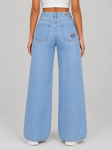 Women Bootcut <b>Denim</b> Pants Mid Rise <b>Stretch</b> Blue Jeans Classic Casual Fashion Trousers for Daily Wear Office and Weekend Style - Product Image 2