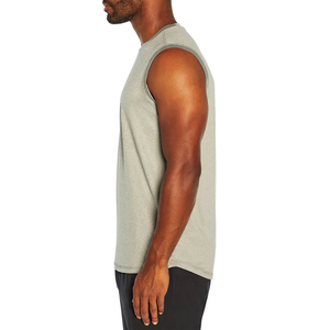 Men's OEM Custom Size Summer Sleeveless Knitted Breathable 100% Cotton Quick Dry Eco-Friendly Casual Tank <b>Top</b> for Fitness Gym - Product Image 6