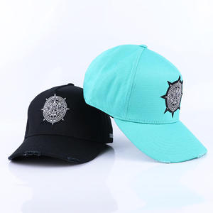 Wholesale High Quality 6-Panel Washed Cotton Baseball Cap Custom 3D Embroidery Logo Vintage Distressed <b>Dad</b> <b>Hat</b> for Men Women - Product Image 5