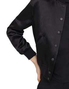 New Latest Style Custom Made Logo Oversized Women Satin <b>Varsity</b> <b>Jacket</b> Breathable Plus-Size High School Uniform <b>Jacket</b> - Product Image 6