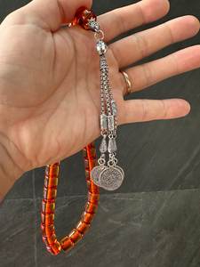 Tasbih artisanal en résine d'ambre ottoman, perles de prière islamiques, Misbaha - Product Image 2
