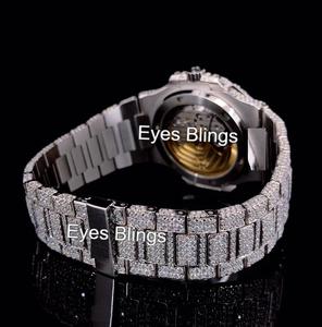 VVS Moissanite Luxury Fashion Business <b>Watch</b> Fully <b>iced</b> <b>Out</b> <b>watch</b> Stainless Steel Band Sapphire <b>Watch</b> - Product Image 3