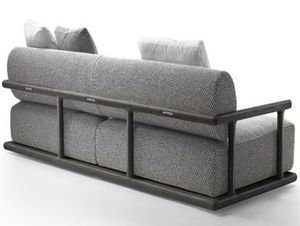 Sofá Moderno Minimalista de Dos Plazas Hecho de Madera de Teca con Tela - Product Image 3