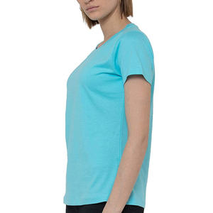Women's <b>Turquoise</b> O-Neck Short Sleeve <b>T</b>-<b>Shirt</b> Regular Fit 100% Cotton Casual Solid Color Breathable <b>t</b>-<b>shirt</b> for women - Product Image 5