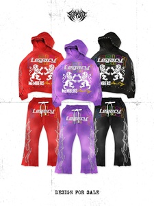 Legacy Women's Hoodie & <b>Pants</b> Set Regular Fit Knitted Polyester Streetwear <b>Sequined</b> Design Autumn Wear - Product Image 1