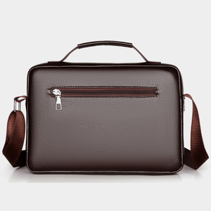 Luxury Brown <b>Leather</b> Travel Bag with Premium Finish and Strong Carry Handles Fashion Vintage <b>Leather</b> Messenger Shoulder Bag - Product Image 6