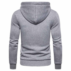 Men's Winter Warm Anti-Shrink Knitted Zip Hoodie with Hooded 100% Cotton Fleece Zipper Design for Outdoor Activities - Product Image 5