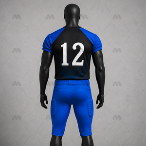Vente en gros d'uniformes de football américain personnalisés par sublimation, 100% polyester, maillot d'entraînement pour jeunes et universitaires, fabricant OEM ODM - Product Image 2