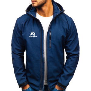 University Campus Winter Windbreaker <b>Navy</b> Branding Adjustable Hood <b>Fleece</b> Lining Personalized Color Options Front High Quality - Product Image 6