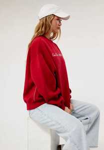 <b>Women's</b> Oversized Crew Neck Sweatshirt Long Sleeve Solid Casual Pullover Top - Product Image 4