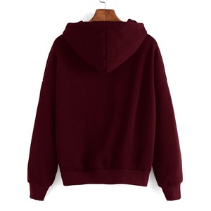 women hooded <b>sweatshirt</b> with <b>long</b> sleeves pullover style soft fabric simple casual design for everyday autumn outfits - Product Image 2