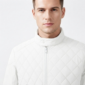 Men's <b>Quilted</b> Bomber <b>Jacket</b> Diamond <b>Pattern</b> Full Zip Lightweight Casual <b>Jacket</b> - Product Image 5