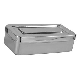 Caja de Almacenamiento de Instrumentos Quirúrgicos Manuales de Acero Inoxidable de Grado Médico con Tapa, Certificación CE ISO, Reutilizable, Proveedor Mayorista OEM ODM - Product Image 3