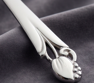 Classic Silver Plated Cutlery <b>Set</b> With Grape Motif Handles Mirror Finish Dinnerware For Wedding Occasions And Restaurant - Product Image 2