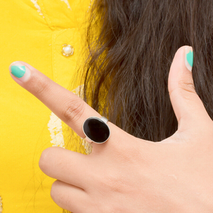 Anillo Hecho a Mano en Plata de Ley 925 con Piedra Preciosa de Ónix Negro Facetado, Anillo Clásico para Boda, Compromiso y Aniversario, Hermoso Anillo de Regalo - Product Image 5