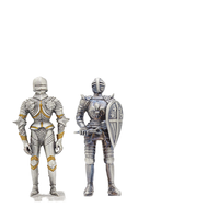 Figurine d'armure de chevalier romain en résine, design nordique moderne, pour décoration de bureau, artisanat d'armure de chevalier de style nordique moderne