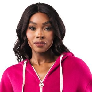 Veste zippée en polaire pour femme, rose vif, à capuche, manches longues, douce, chaude, décontractée, pour la gym, l'entraînement, vêtements de sport légers, sweat-shirt - Product Image 3