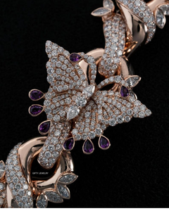 สร้อยคอจี้รูปผีเสื้อ ประดับเพชรไมโครเต็มตัว ดีไซน์หรูหรา เงินแท้ 925 สไตล์ฮิปฮอป แร็ปเปอร์ จิวเวลรี่คุณภาพสูง ผ่านการทดสอบเพชร - Product Image 1