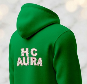 Top Demand Top Selling Sustainable Green Color Custom Chenille Embroidery Logo Patch Professional Premium Quality <b>Hoodie</b> - Product Image 5